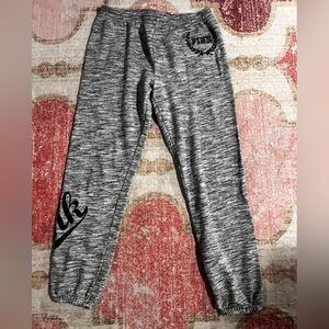 Women’s Victoria's Secret PINK Black and Gray Joggers size small